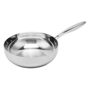 Hybrider TriPly-Edelstahl-Antihaft-Wok mit Griff, ohne Beschichtung, antihaftbeschichtetes Kochgeschirr, unterstützt ODM/OEM, ungiftig, ohne PFAS. PFAS