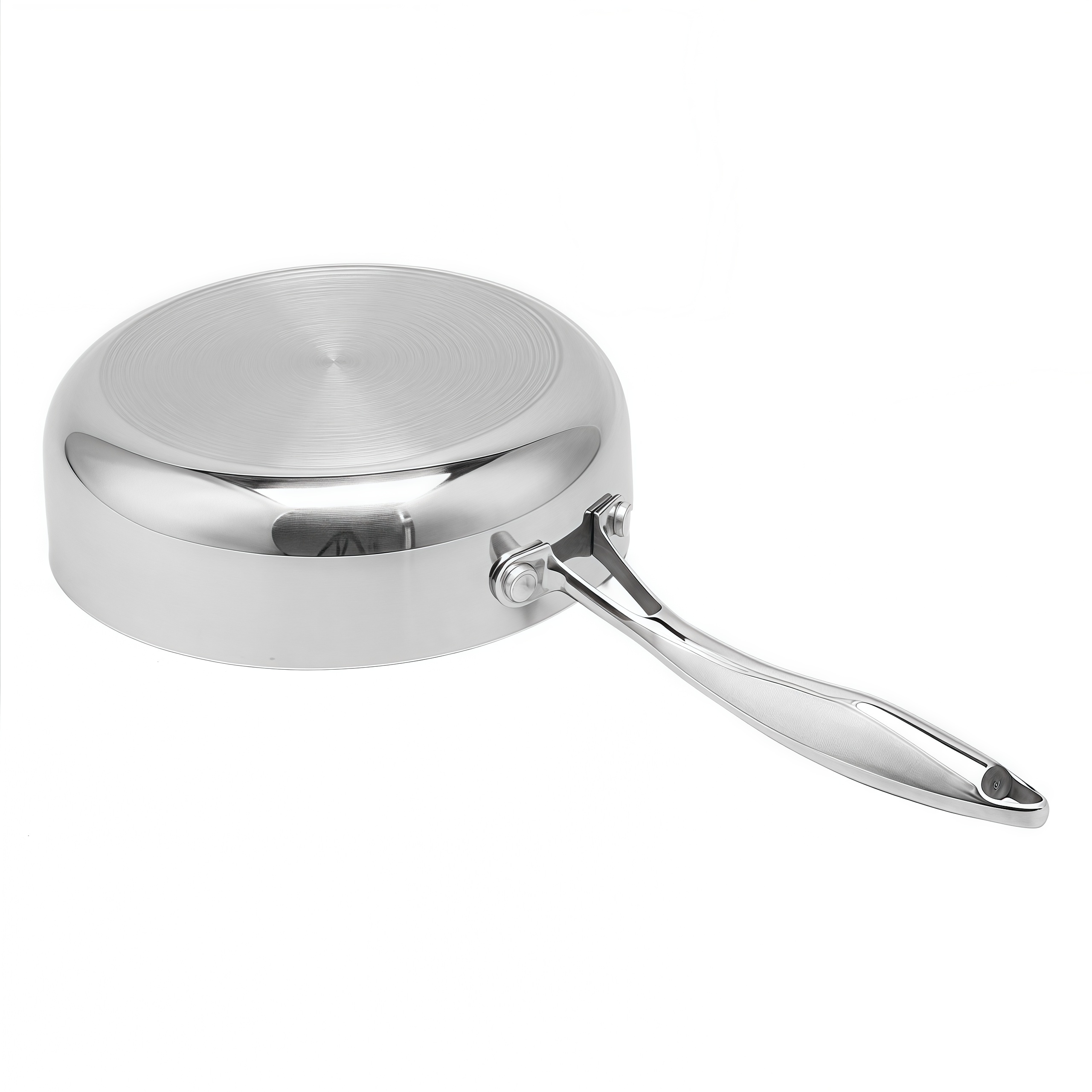 Hybrider TriPly-Edelstahl-Antihaft-Wok mit Griff, ohne Beschichtung, antihaftbeschichtetes Kochgeschirr, unterstützt ODM/OEM, ungiftig, ohne PFAS. PFAS