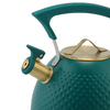3L Pfeifender Teekessel aus Edelstahl mit ergonomischem Klappgriff, neue Design-Teekannen für den Gasherd