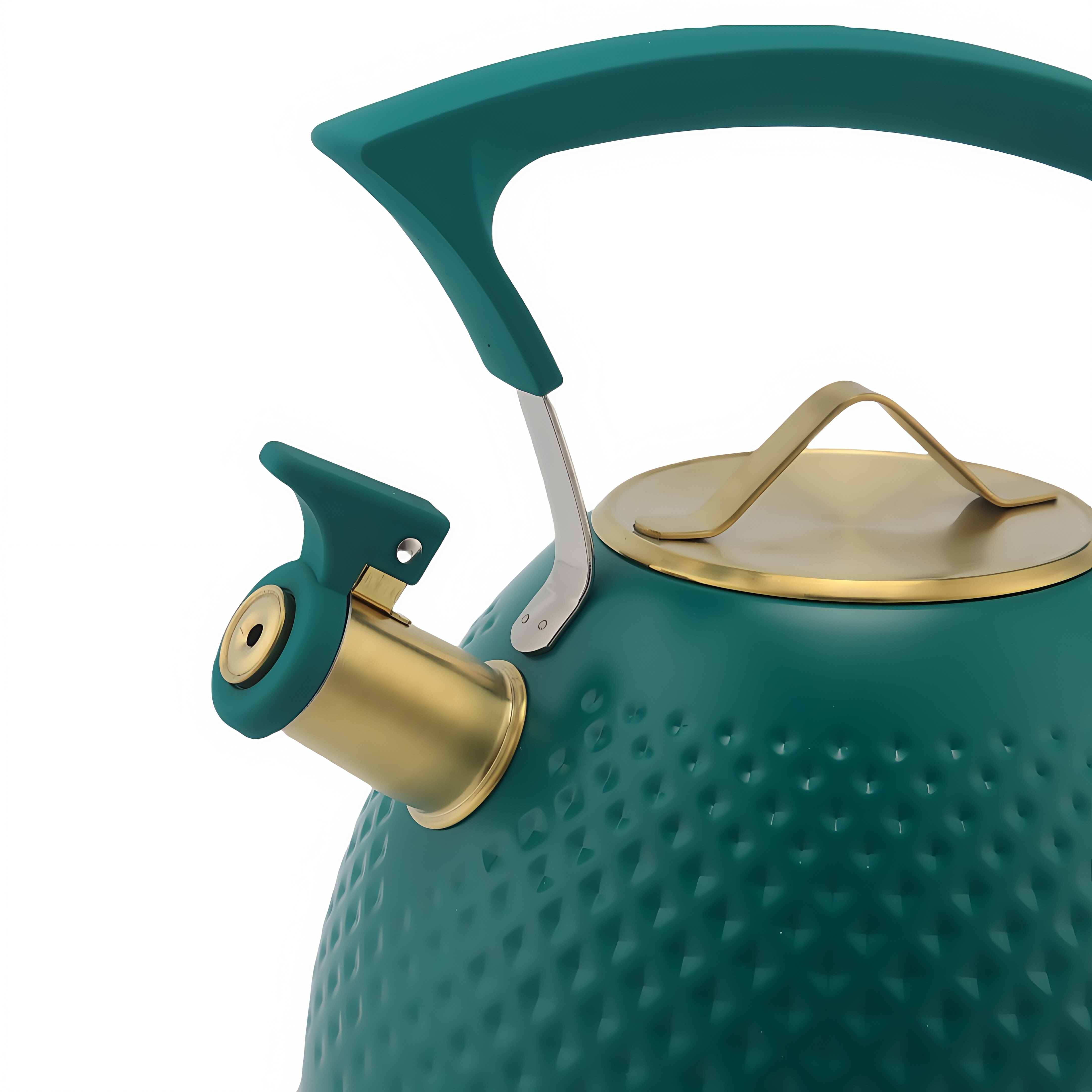 3L Pfeifender Teekessel aus Edelstahl mit ergonomischem Klappgriff, neue Design-Teekannen für den Gasherd