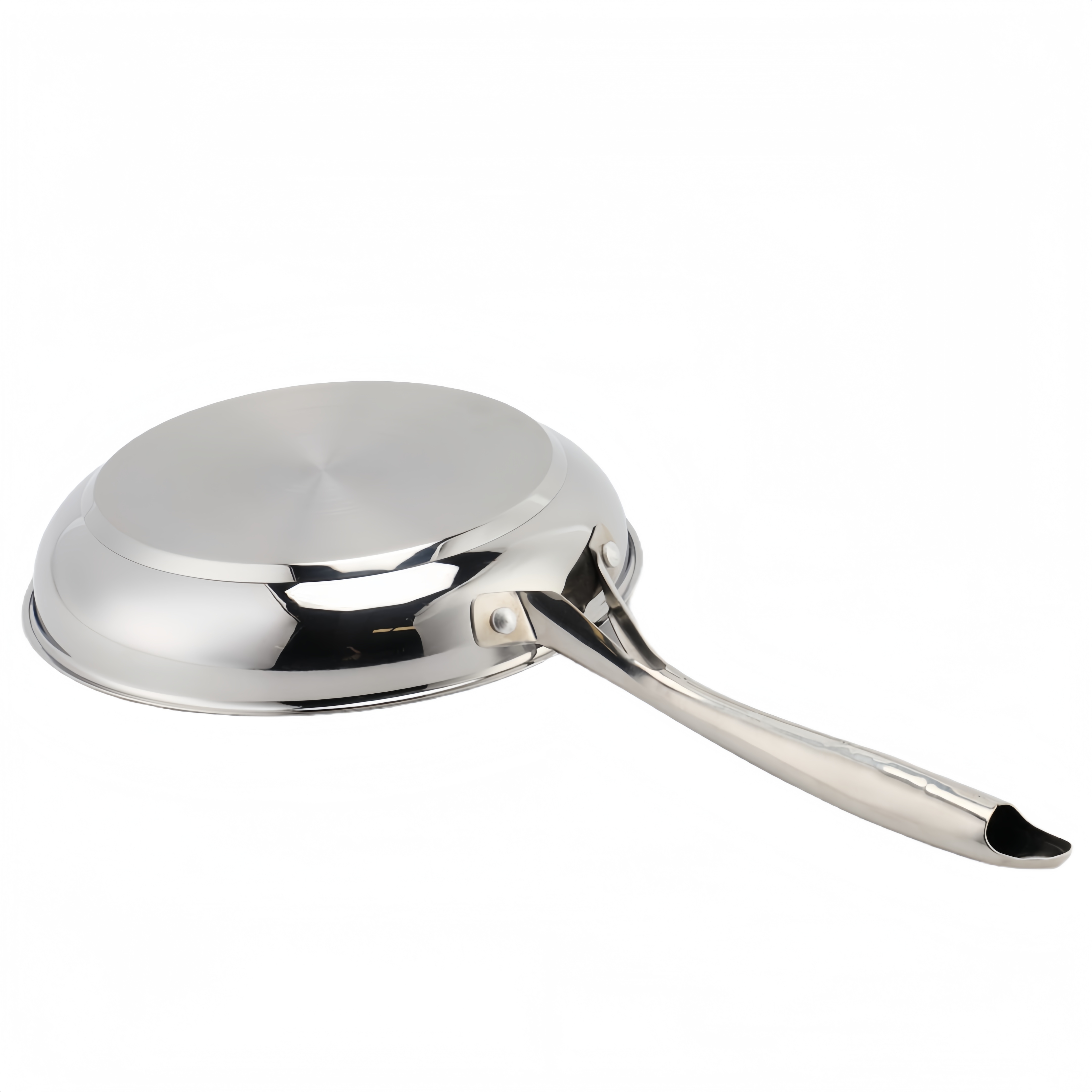 Heißer Verkauf Großhandel Dreilagige Basis Edelstahlpfanne 20/24/26/28 cm 8 Zoll/10 Zoll/12 Zoll Antihaft-Kochgeschirr-Bratpfanne mit Keramikbeschichtung