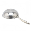 Dreilagige Hybrid-Pfanne und Wok mit doppelten Ohren, PFAS, PFOA-frei, Waben-Edelstahl-Antihaft-Wok-Pfanne, Kochgeschirr mit Glasdeckel