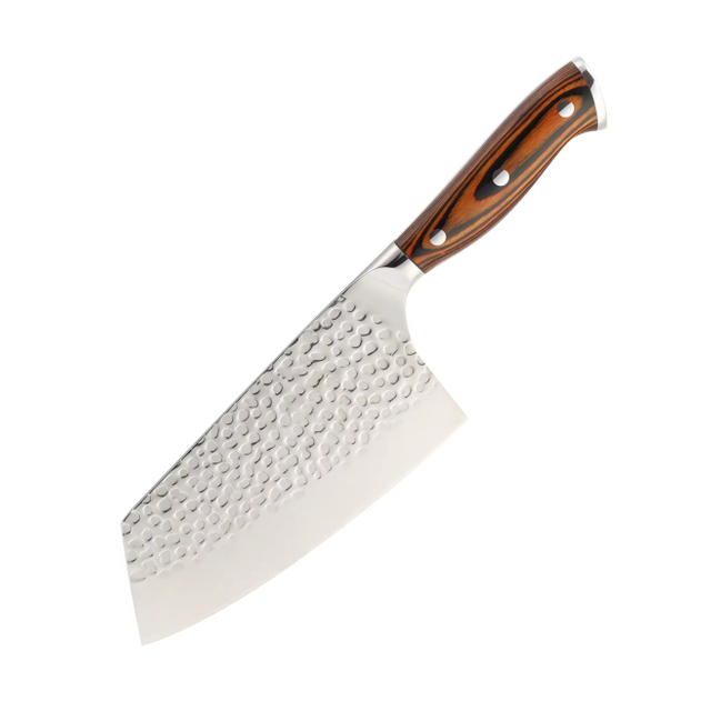Großhandel 9 PCS Pakka Holz Griff 8-Zoll Santoku Brot Schäl Cleaver Chef Küchenmesser 5cr15 Edelstahl Schere im freien