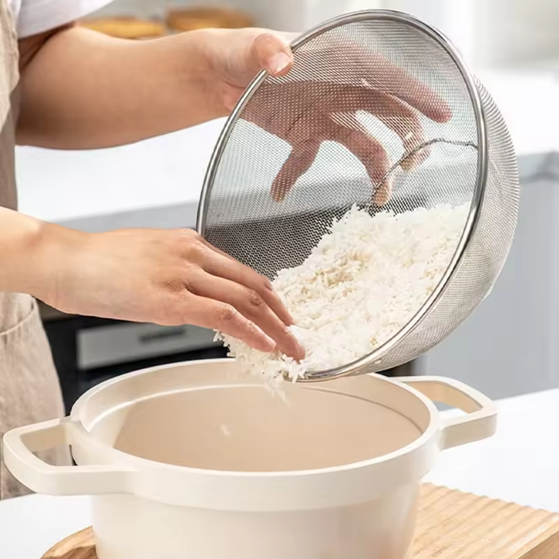 2-in-1-Küchenspüle, Abflusskorb, stapelbar, Ss304, zum Waschen von Obst und Gemüse, Becken mit Salatschüssel-Sets aus Edelstahl