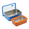 Neues Design 304 Edelstahl Frischhalte-Lunchbox Glasabdeckung Auslaufsichere Heizung Lebensmittelqualität Mikrowellenversiegelte Box