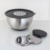Großhandel Multi Edelstahl Sieb Becken Reibe Sieb 3 in 1 Rührschüsseln mit Korb Gemüseschneider Sieb Set