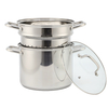 Factory Supply Kitchenware 8-Liter-Nudelkocher aus Edelstahl, 24-cm-Nudelkocher, Dampfgarer mit mehreren Töpfen