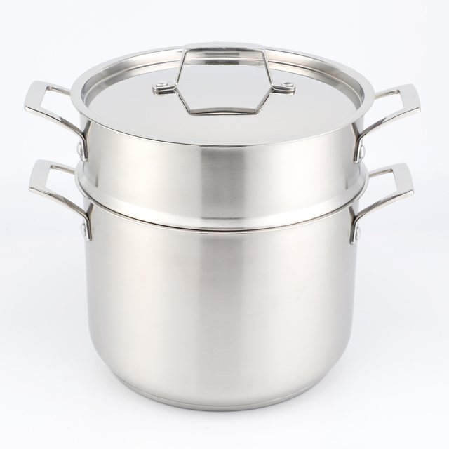 Factory Supply Kitchenware 8-Liter-Nudelkocher aus Edelstahl, 24-cm-Nudelkocher, Dampfgarer mit mehreren Töpfen