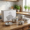 Großhandel Custom Kitchen Edelstahl Topf Kochtopf Auflauf Set Suppentöpfe und Bratpfannen Set