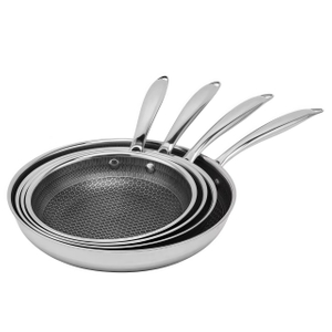 Maßgeschneiderte Keramik-Antihaft-Dreifach-Edelstahl-304-Bratpfanne, Bratpfannen, 20/24/28 cm, Kochgeschirr-Set, Waben-Kochpfanne, Bratpfanne