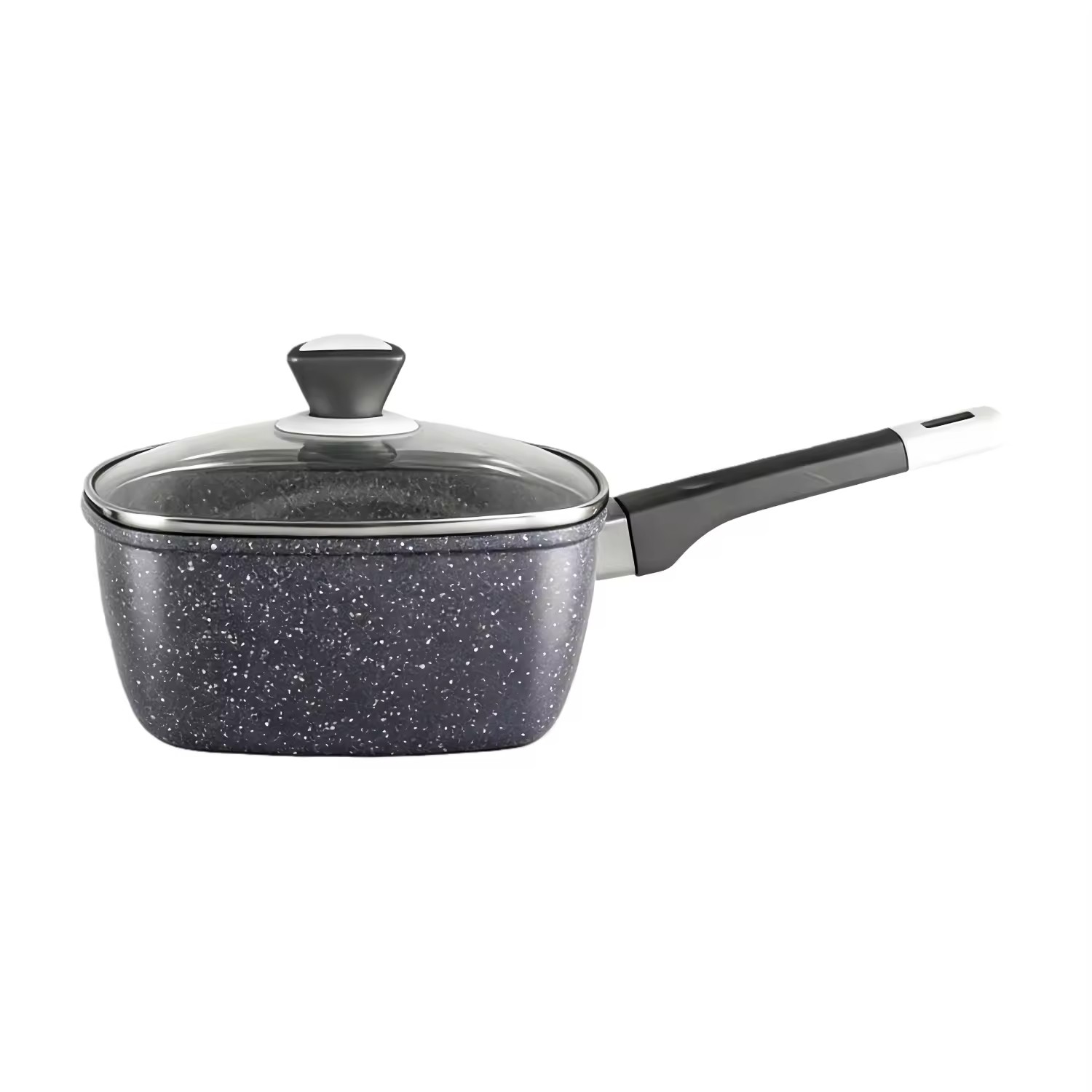 10-teiliges Kochtopf-Set aus recyceltem, schwerem Aluminium mit Antihaftbeschichtung und Grillpfanne, leicht zu reinigen, Marmor-Finish
