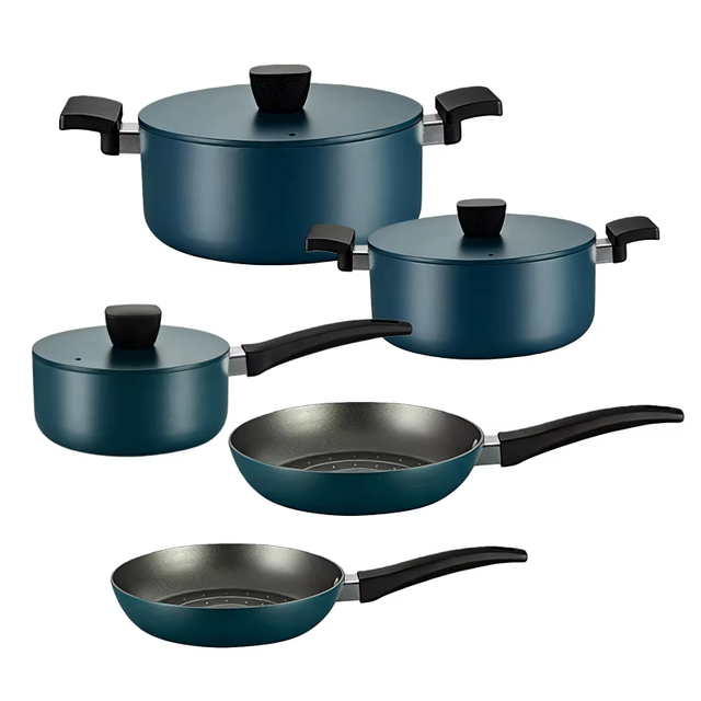 8-teiliges, anpassbares Keramik-Antihaft-Pfannen- und Töpfe-Set, Induktions-Keramik-Kochgeschirr-Set aus Aluminiumguss, Töpfe- und Pfannen-Set