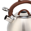 3,0 l Herdplatte aus Edelstahl, neu, lebensmittelecht, poliert, kundenspezifischer Top-Seller, pfeifender Teekessel mit Holzgriff
