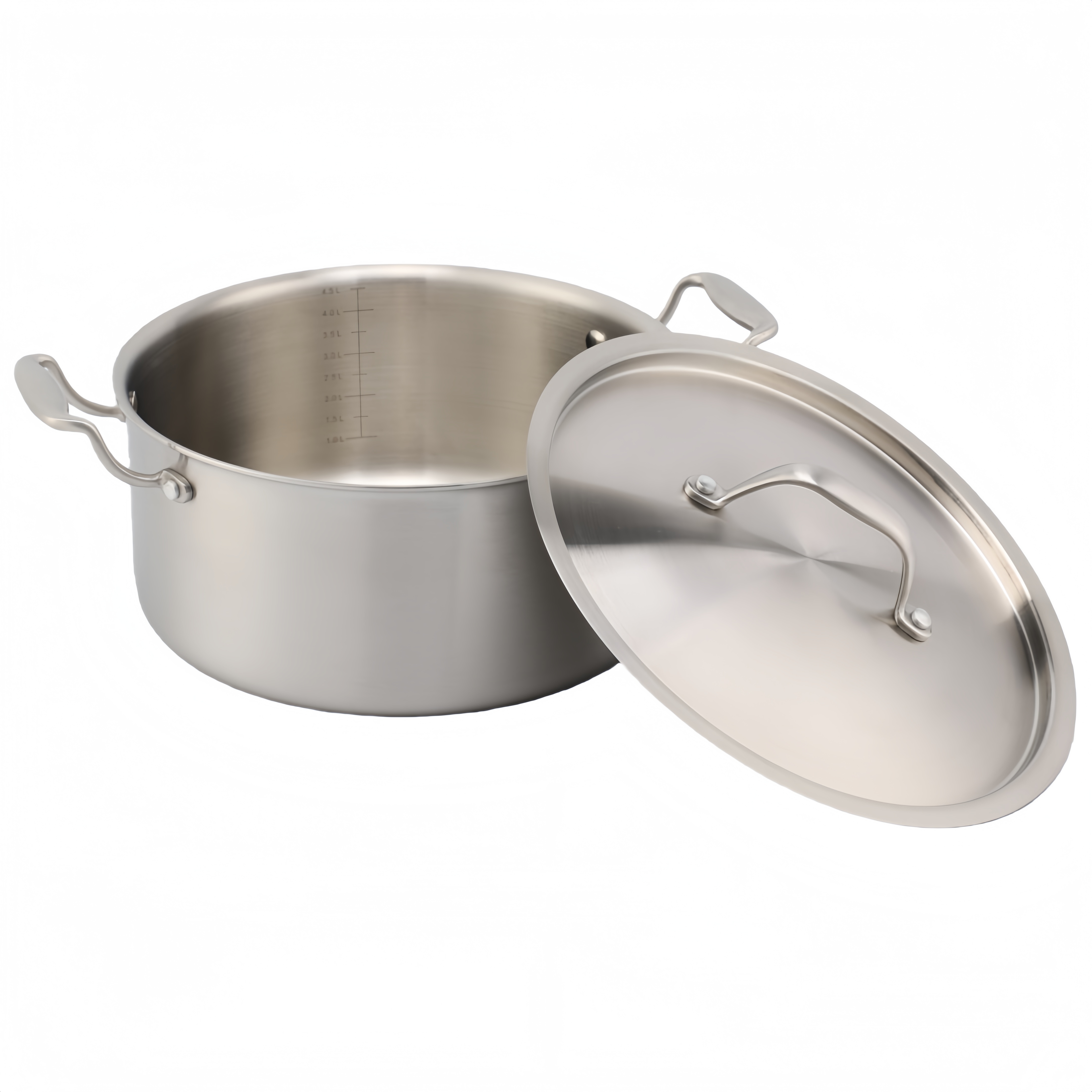 Kitchenware Triply Edelstahl-Topf, Suppentopf, Bratpfanne, Kochgeschirr-Set mit Deckel