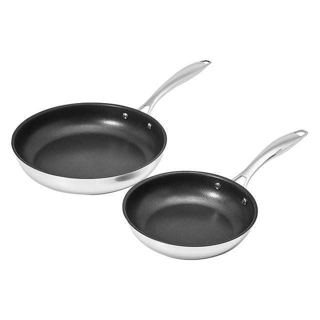 Heißer Verkauf Großhandel 3 Schicht Basis Edelstahl Pfanne 20/24/26/28 cm 8 Zoll/10 Zoll/12 Zoll Keramik Antihaft-Kochgeschirr Bratpfanne