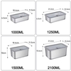 Design 304 Edelstahl Frischhalte-Lunchbox Glasabdeckung Auslaufsichere Heizung Lebensmittelqualität Mikrowellenversiegelte Box