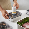 Neues Design 304 Edelstahl Frischhalte-Lunchbox Vakuumdichtungsdeckel Auslaufsichere Heizung in Lebensmittelqualität mit elektrischer Pumpe