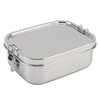 Neue Edelstahl-Sandwichbox, Schule, Metall, Bento-Lunchbox, Kinder-Lebensmittelbehälter mit Deckel, mit auslaufsicherem Deckel