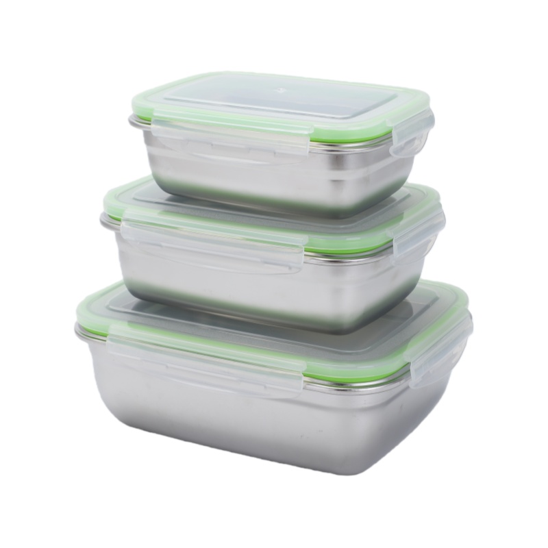  Versiegelter, auslaufsicherer, spülmaschinenfester Lebensmittelbehälter, Lunchbox aus Edelstahl 304