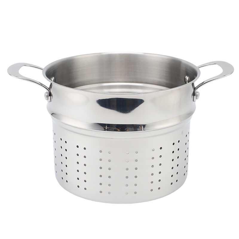 Factory Supply Kitchenware 8-Liter-Nudelkocher aus Edelstahl, 24-cm-Nudelkocher, Dampfgarer mit mehreren Töpfen