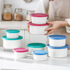 Neues Design 304 Edelstahl Frischhalte-Lunchbox Silikonhülle Auslaufsichere Heizung Lebensmittelqualität Mikrowellenversiegelte Box