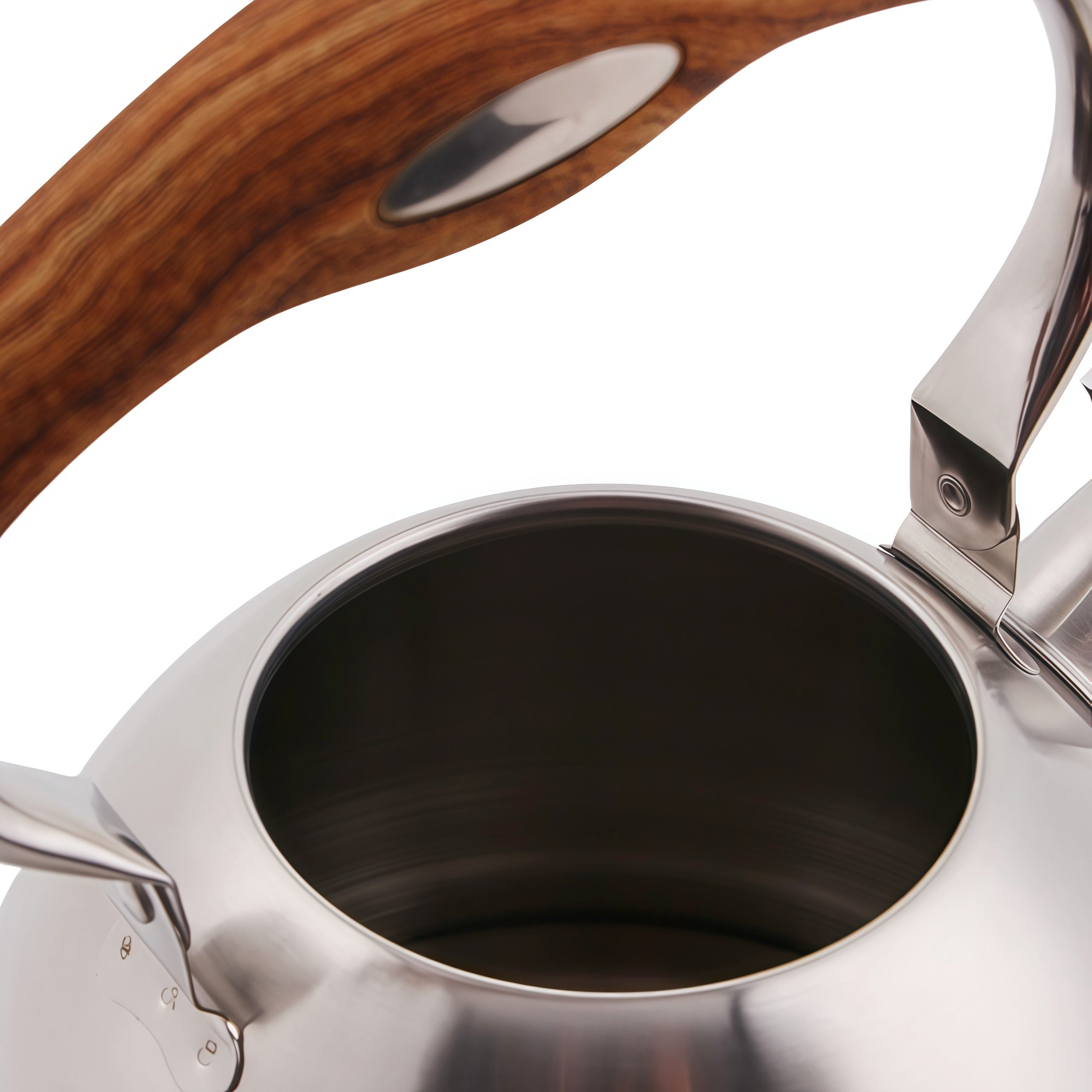 Fabrik-Großhandel, 3,0 l, pfeifender Teekessel, Holzmuster, Cool-Touch-Griff, Edelstahl-Heißwasser-Teekanne für ALLE Herdplatten