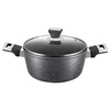 10-teiliges Kochtopf-Set aus recyceltem, schwerem Aluminium mit Antihaftbeschichtung und Grillpfanne, leicht zu reinigen, Marmor-Finish