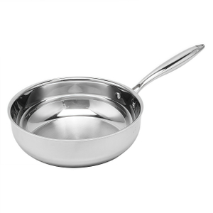 Hybrider TriPly-Edelstahl-Antihaft-Wok mit Griff, ohne Beschichtung, antihaftbeschichtetes Kochgeschirr, unterstützt ODM/OEM, ungiftig, ohne PFAS. PFAS