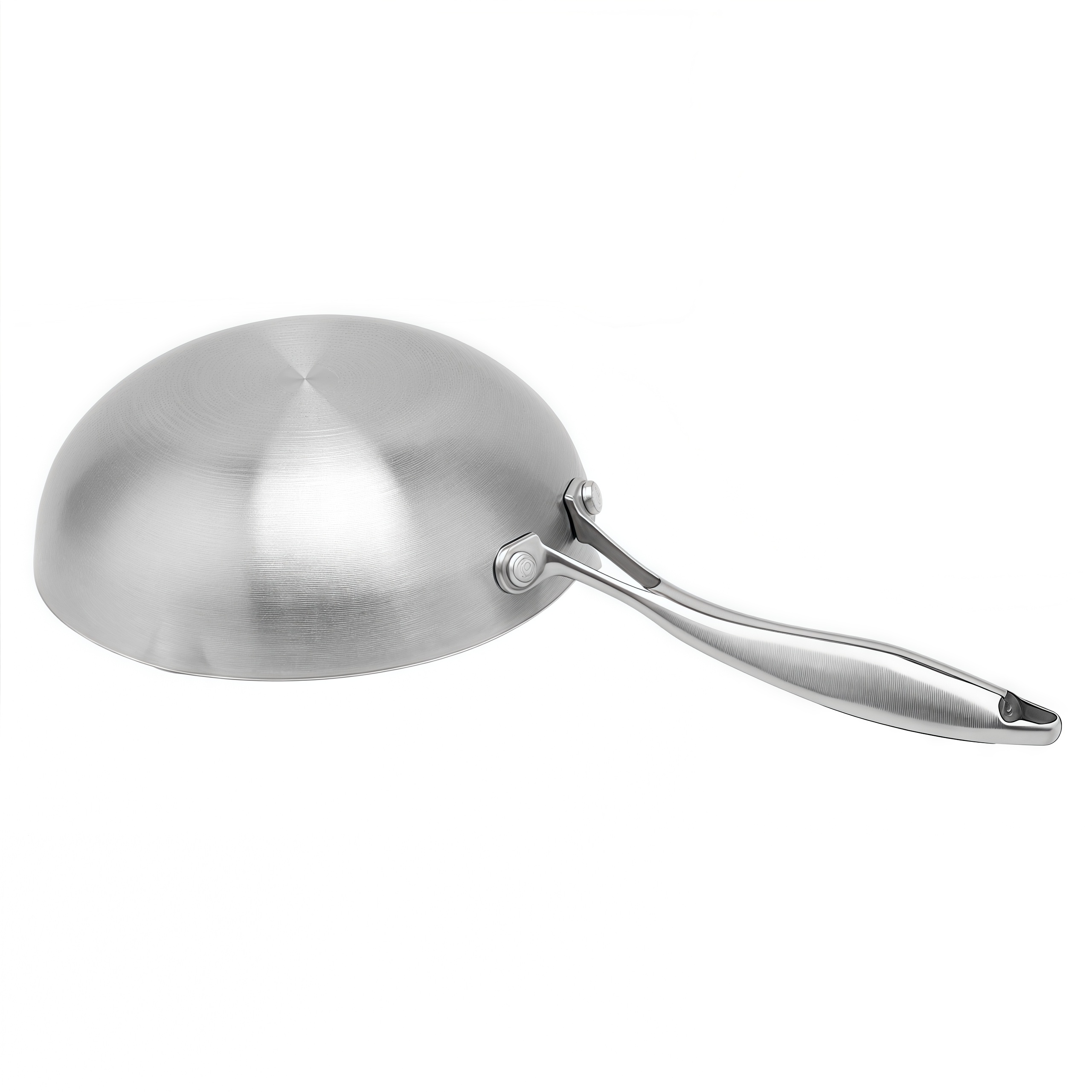 Hybrider TriPly-Edelstahl-Antihaft-Wok mit Griff, ohne Beschichtung, antihaftbeschichtetes Kochgeschirr, unterstützt ODM/OEM, ungiftig, ohne PFAS. PFAS