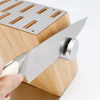 Hochwertiges, traditionelles Küchenmesser-Set aus Metall, klassisches Messerset aus Edelstahl mit Holzblock und Selbstschärfer