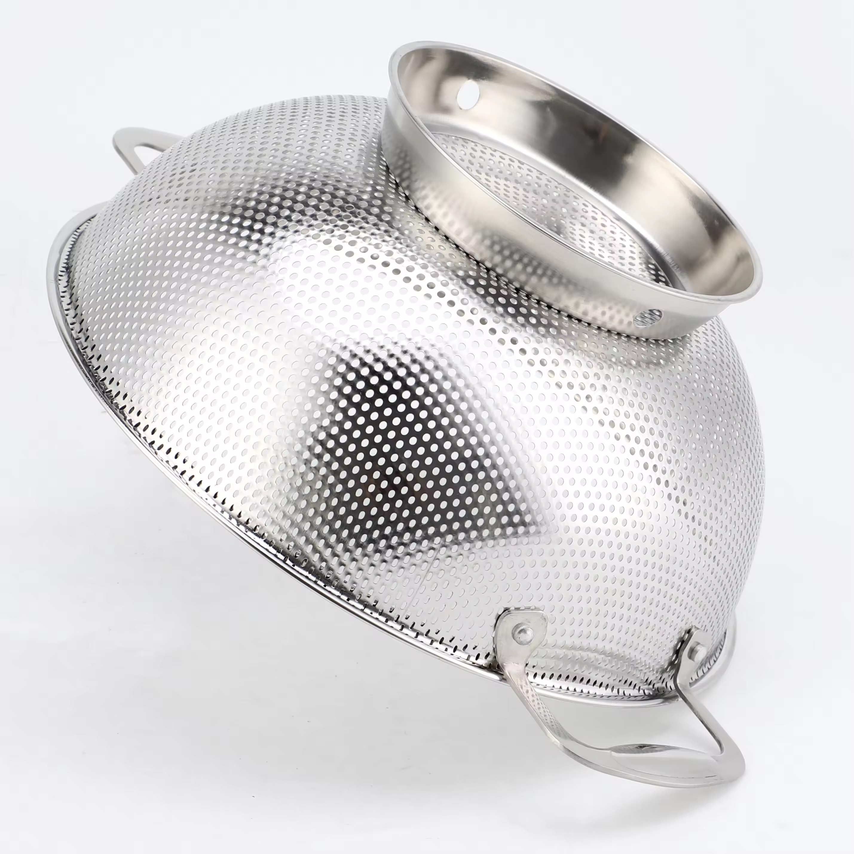 Neue Obst Gemüse Küche Sieb Siebe Set Edelstahl Abfluss Waschen Lagerung Abfluss Korb Edelstahl Mesh Sieb