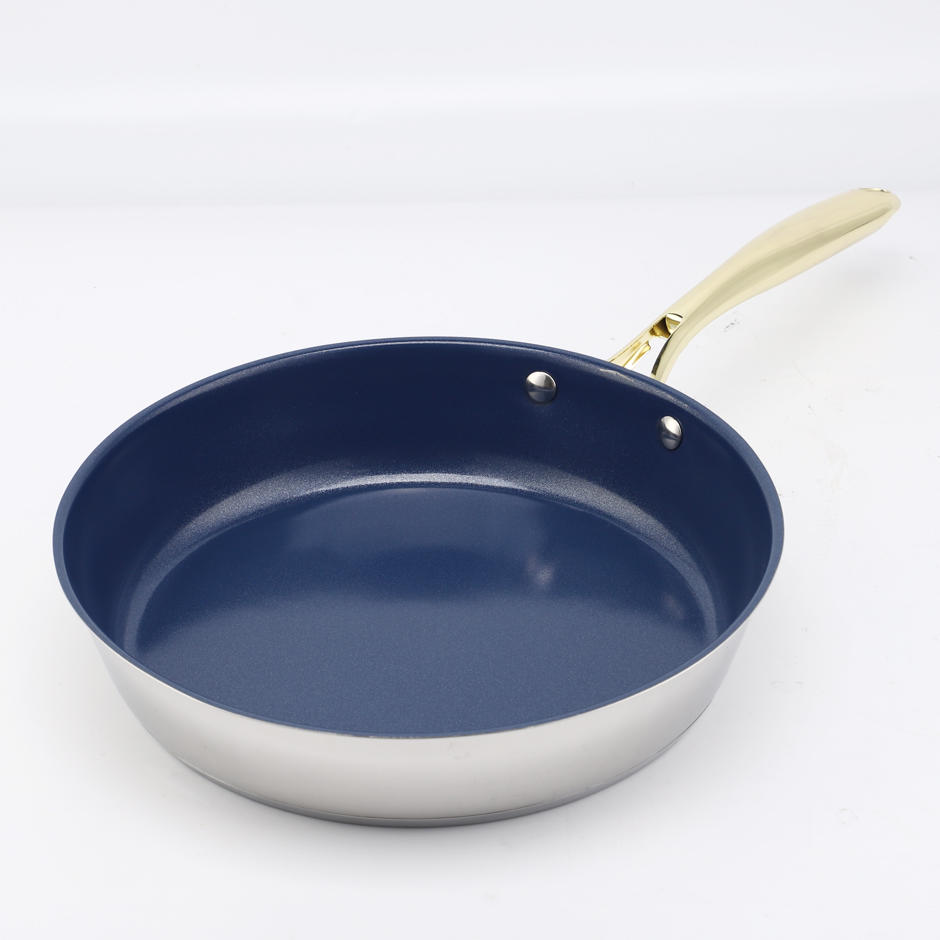 Heißer Verkauf Großhandel 3 Schicht Basis Edelstahl Pfanne 20/24/26/28 cm 8 Zoll/10 Zoll/12 Zoll Keramik Antihaft-Kochgeschirr Bratpfanne