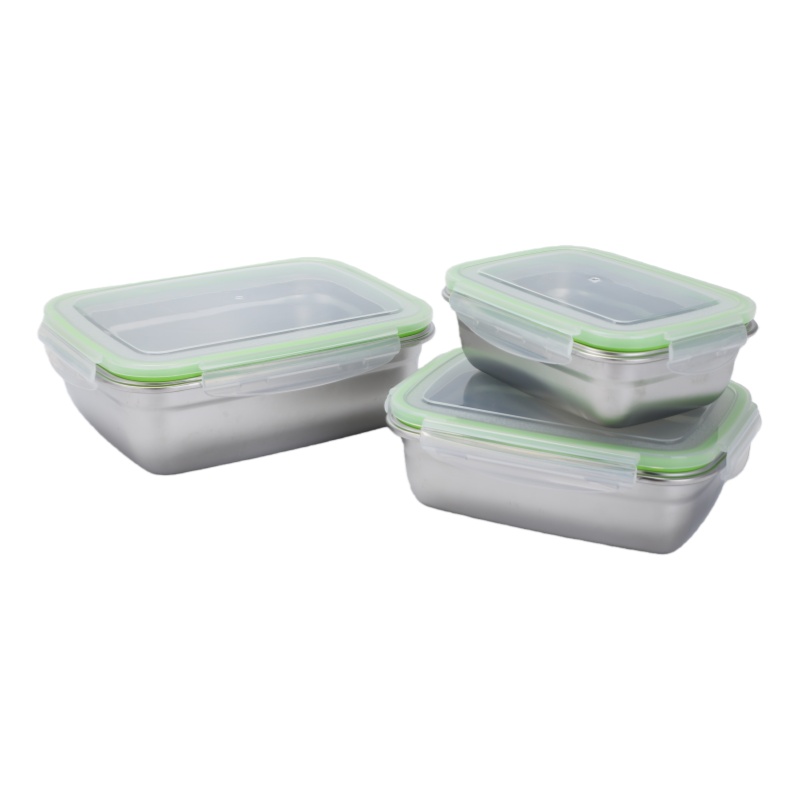  Versiegelter, auslaufsicherer, spülmaschinenfester Lebensmittelbehälter, Lunchbox aus Edelstahl 304