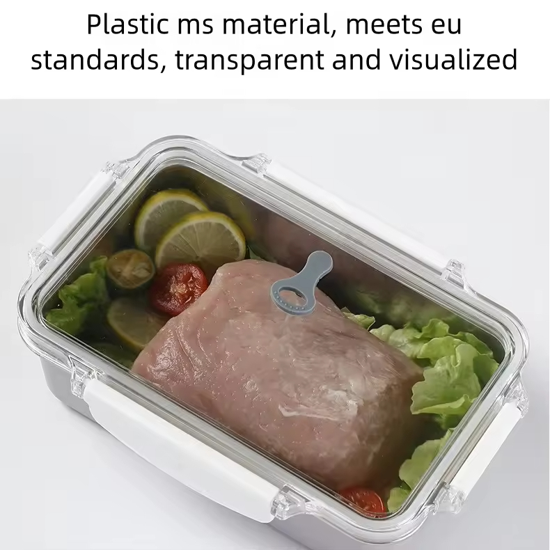 Design 304 Edelstahl Frischhaltebox Snap-on Kühlschrank Aufbewahrungsdose Box Heizung Lebensmittelqualität Mikrowellenversiegelte Box