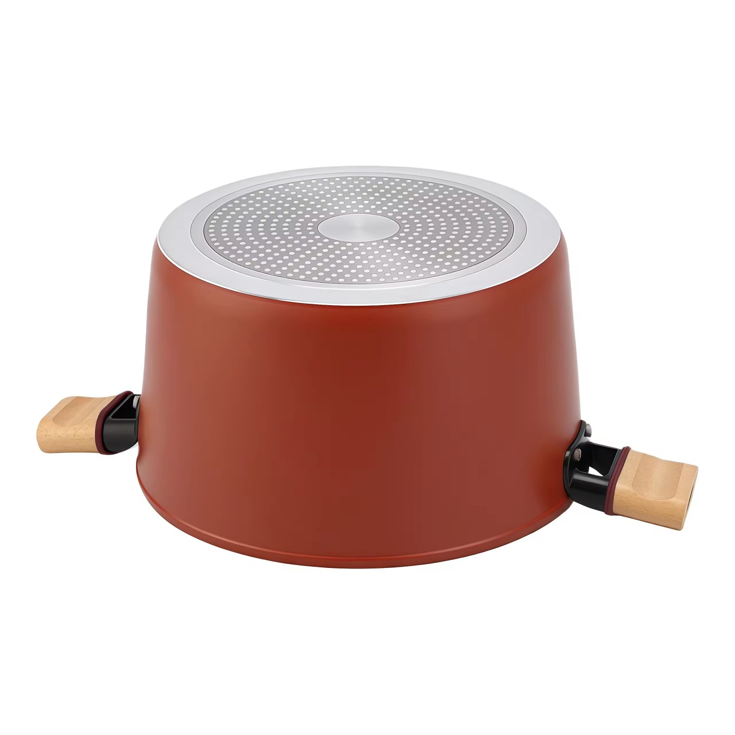 9-teiliges, anpassbares Keramik-Antihaft-Pfannen- und Töpfe-Set, Induktions-Kochgeschirr-Set aus Aluminiumguss, Töpfe und Pfannen-Set mit Holzgriff