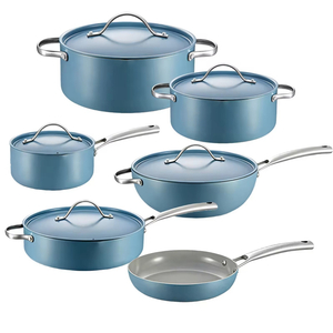 11-teiliges, anpassbares Keramik-Pfannen- und Töpfe-Set mit Antihaftbeschichtung, Induktions-Keramik-Kochgeschirr-Set aus Aluminiumguss, Töpfe- und Pfannen-Set
