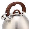 3,0 l Herdplatte aus Edelstahl, neu, lebensmittelecht, poliert, kundenspezifischer Top-Seller, pfeifender Teekessel mit Holzgriff