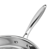 Hybrider TriPly-Edelstahl-Antihaft-Wok mit Griff, ohne Beschichtung, antihaftbeschichtetes Kochgeschirr, unterstützt ODM/OEM, ungiftig, ohne PFAS. PFAS