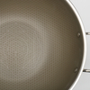 Dreilagige Hybrid-Pfanne und Wok mit Doppelohren, PFAS, PFOA-frei, Titanbeschichtung, Edelstahl, Antihaft-Wok-Pfanne, Kochgeschirr mit Glasdeckel