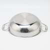 Dreilagige Hybrid-Pfanne und Wok mit doppelten Ohren, PFAS, PFOA-frei, Waben-Edelstahl-Antihaft-Wok-Pfanne, Kochgeschirr mit Glasdeckel