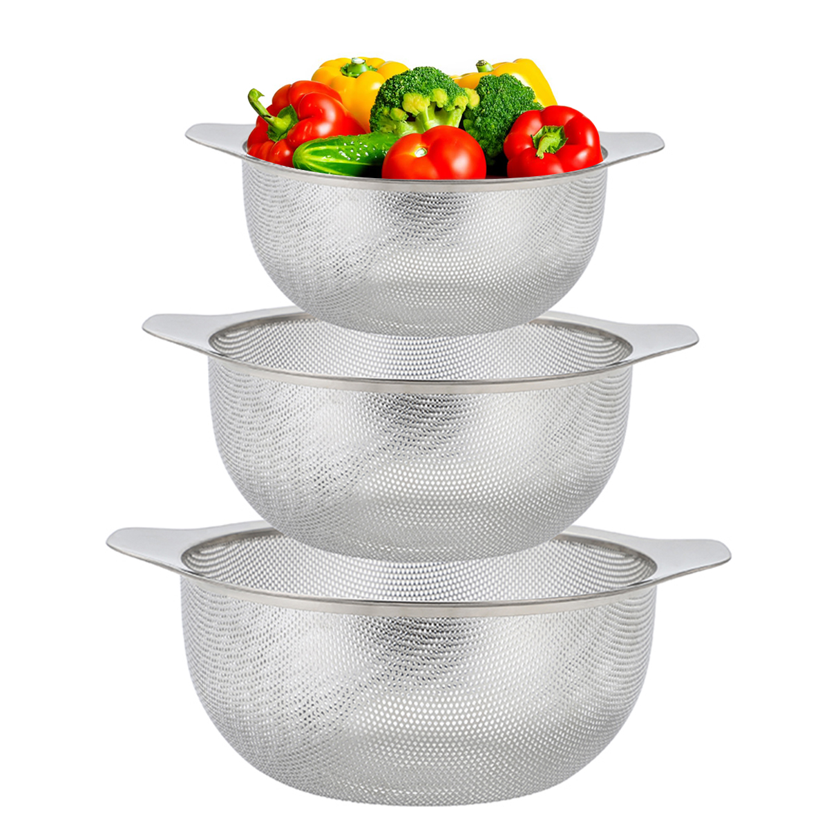 Edelstahl-Sieb, Sieb, Heimküche, Lebensmittel- und Obst-Organizer