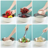 2-in-1-Küchenspüle, Abflusskorb, stapelbar, Ss304, zum Waschen von Obst und Gemüse, Becken mit Salatschüssel-Sets aus Edelstahl