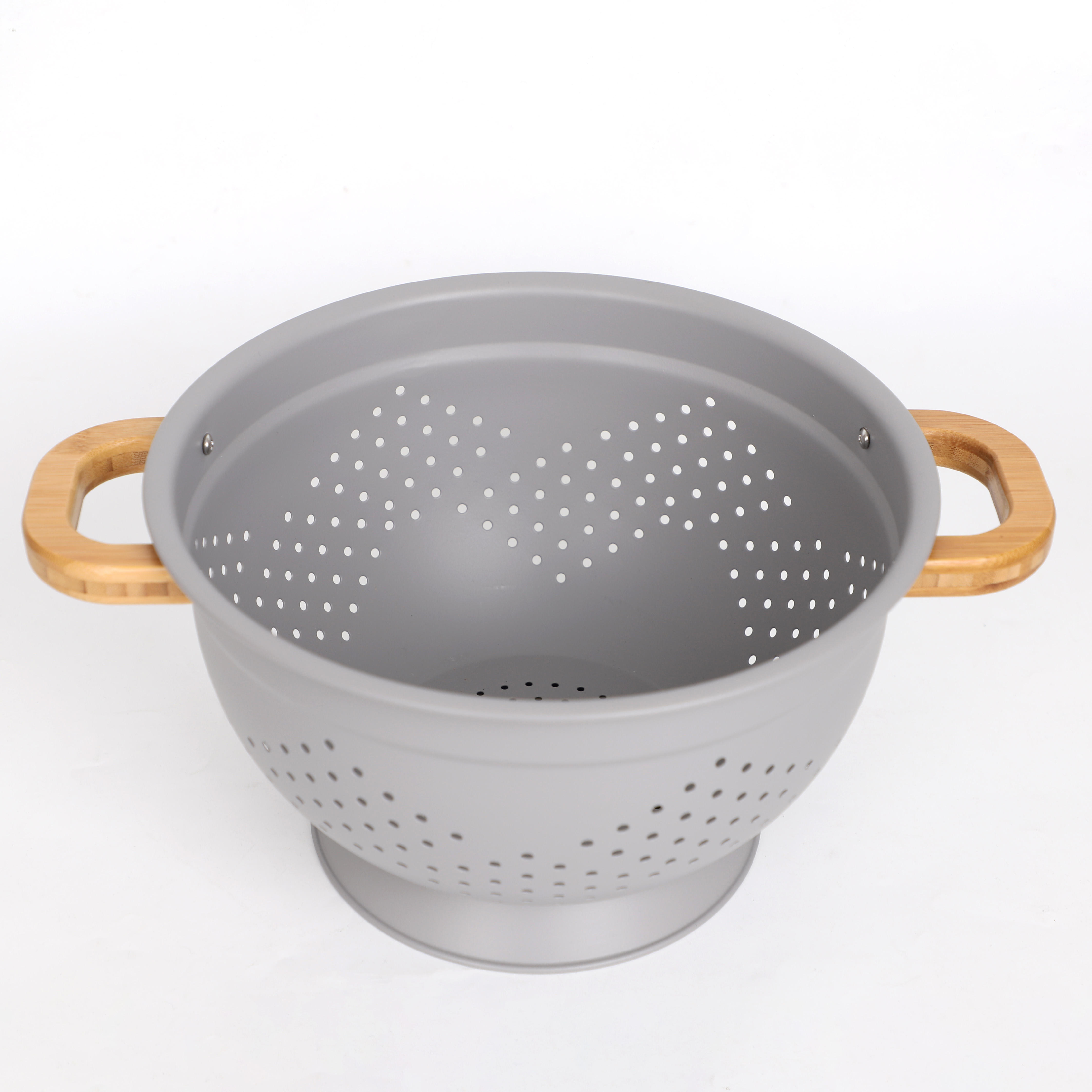 Obst Gemüse Küche Sieb Siebe Set Edelstahl Abfluss Waschen Lagerung Abflusskorb Mit Holzgriff Deckel