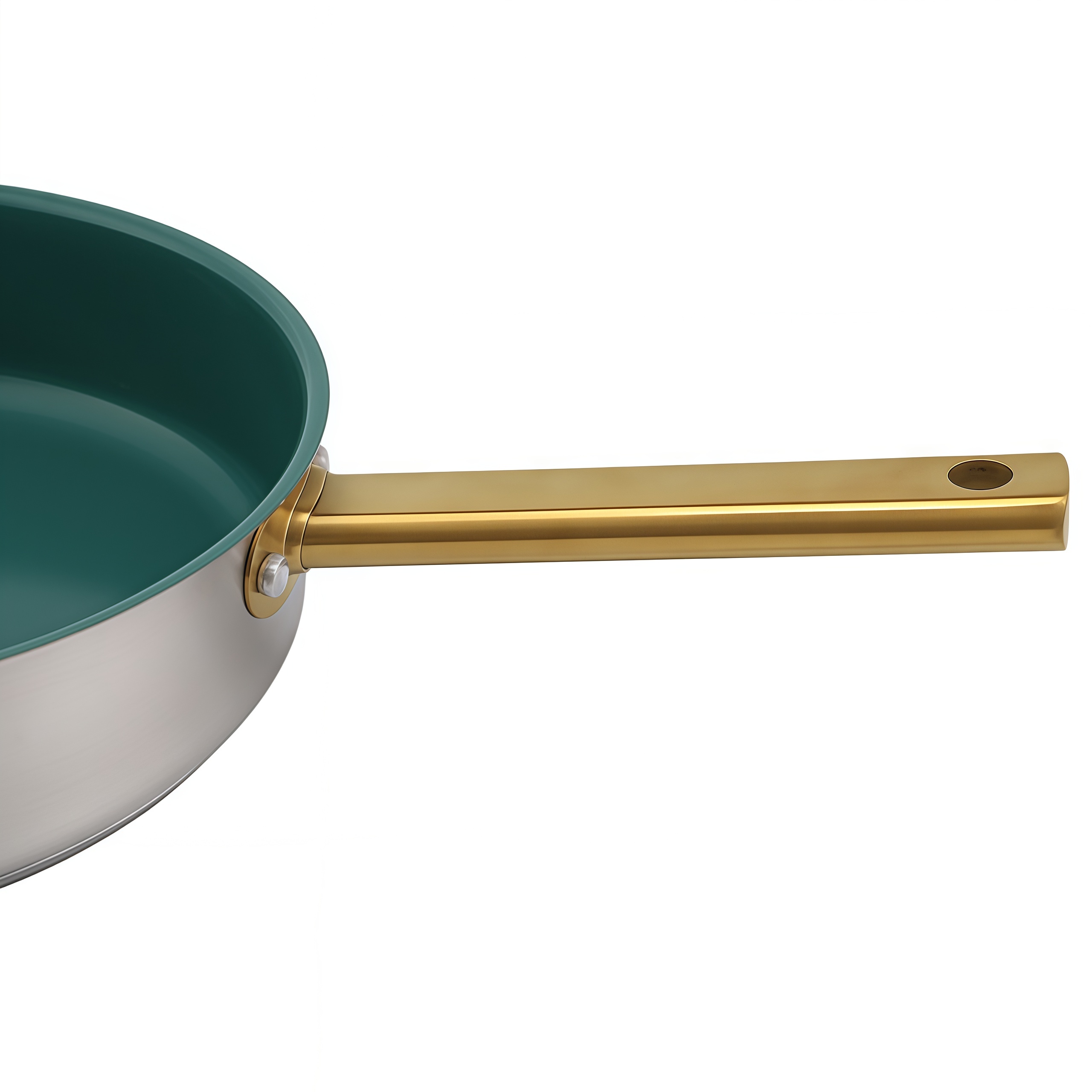 Heißer Verkauf Großhandel Impact Bonded Bottom Edelstahlpfanne 20/24/26/28 cm 8 Zoll/10 Zoll/12 Zoll Keramik-Antihaft-Kochgeschirr-Bratpfanne