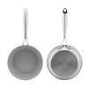 Heißer Verkauf Großhandel 3 Schicht Basis Edelstahl Pfanne 20/24/26/28 cm 8 Zoll/10 Zoll/12 Zoll Keramik Antihaft-Kochgeschirr Bratpfanne