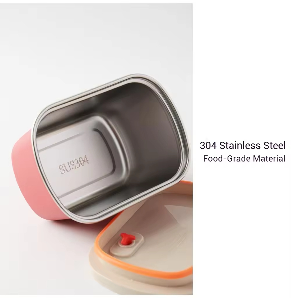 Neue Design 304 Edelstahl Frischhaltebox Snap-on Student Spezielle Lunchbox Büroangestellte Tragbare Partition Lunchbox