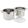 Factory Supply Kitchenware 8-Liter-Nudelkocher aus Edelstahl, 24-cm-Nudelkocher, Dampfgarer mit mehreren Töpfen