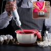 Fabrik-Edelstahl-Rührschüssel mit Ausgießer, Salatschüssel-Set, Salatschleuder-Set, Rührschüssel mit Griff