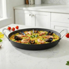 Paella-Pfanne, 14 Zoll/35 cm, im exklusiven Design der Fabrik, aus abgelagertem Karbonstahl, natürlich antihaftbeschichtete Pfannen, Bratpfannen, Induktionskompatibel