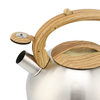 3,0 l Herdplatte aus Edelstahl, neu, lebensmittelecht, poliert, kundenspezifischer Top-Seller, pfeifender Teekessel mit Holzgriff